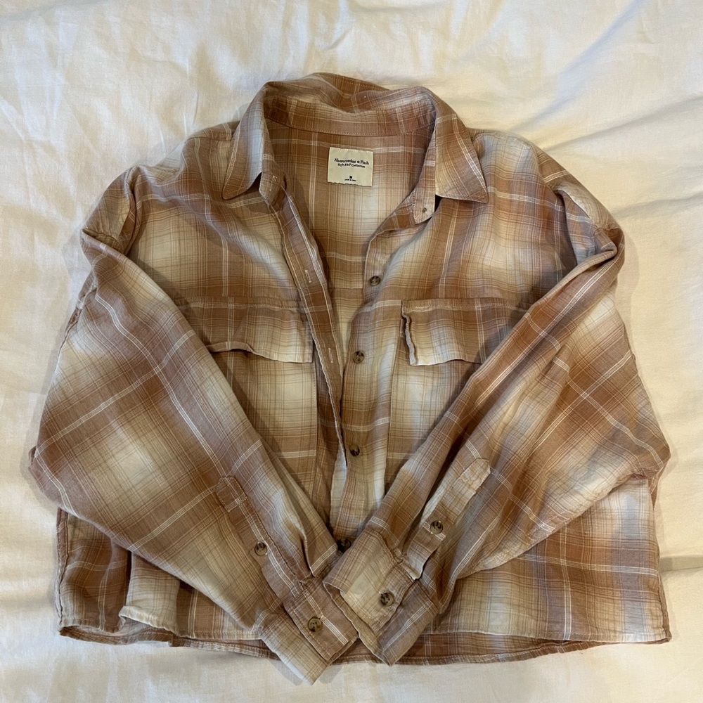 Cropped Flannel Blouse - image 1